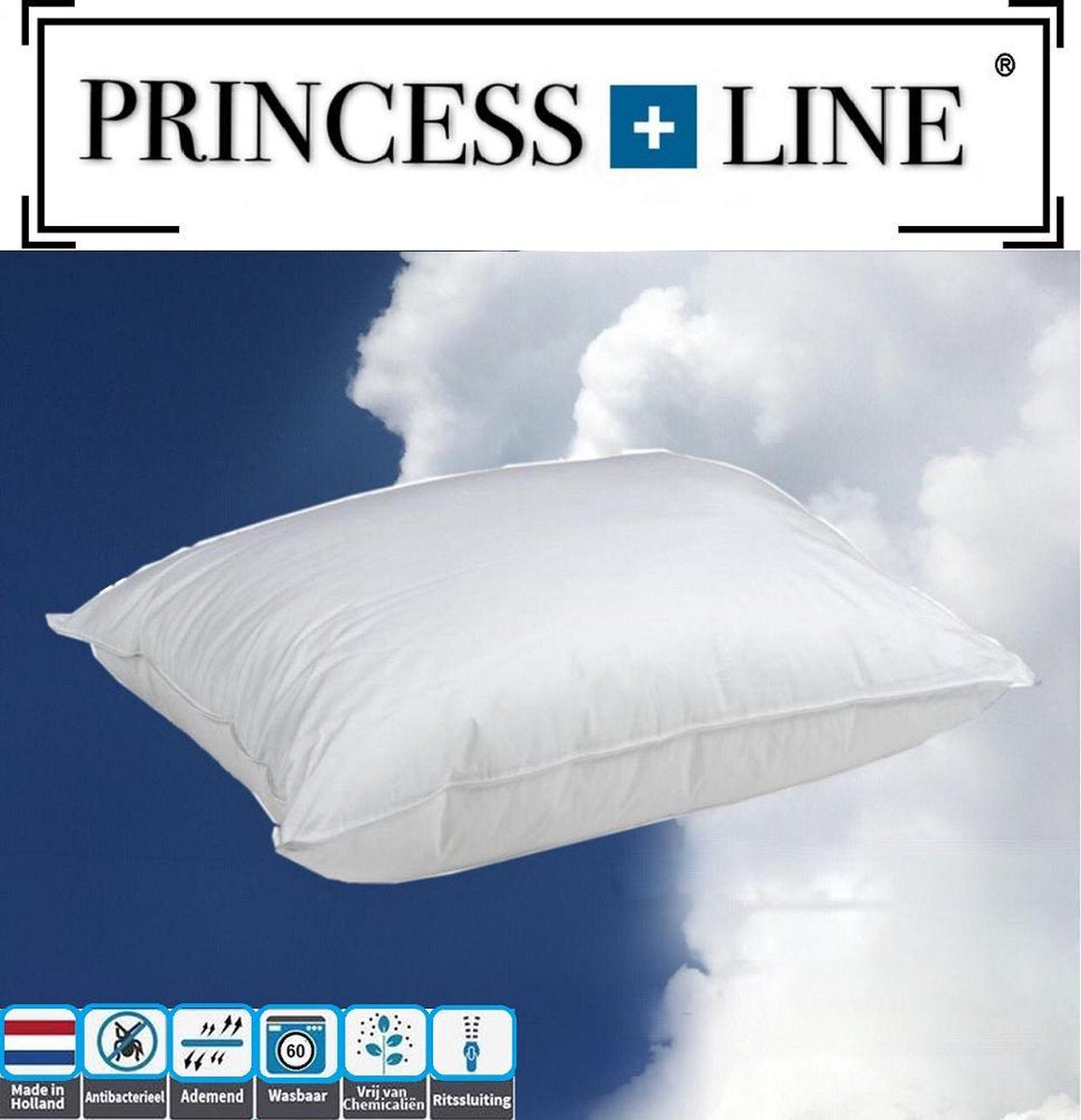 Princess Line katoenen tijk Hoofdkussen - Hotel kwaliteit - 60x70 cm