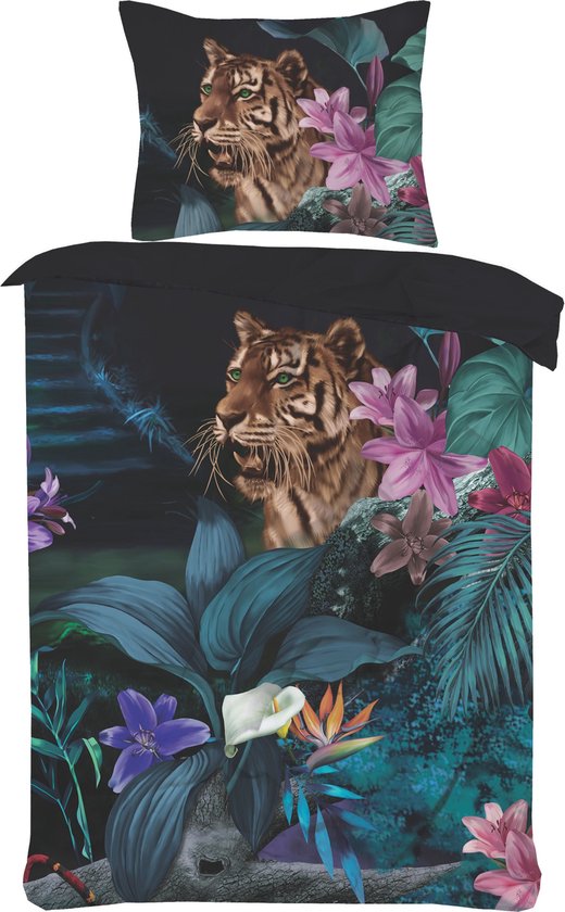 Jungle Tiger Dekbedovertrek set-Ultra soft microPercal dekbedhoes- + kussenslopen 60x70 cm