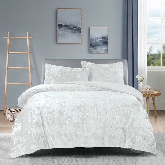 Princessdekbedovertrek Crushed Velvet -Soft Touch - Fluweel - Dekbedovertrek met Drukknopen-Tweepersoons -200x200/220 cm +2 kussenslopen 60x70 cm