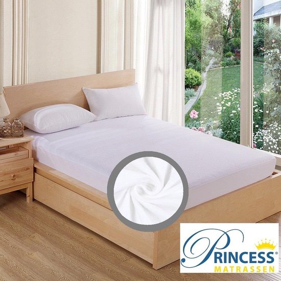 Comfortabele Zachte Molton Hoeslaken - Katoen-Stretch- Rondom Elastiek -2Persoons-140x220x30cm-Wit