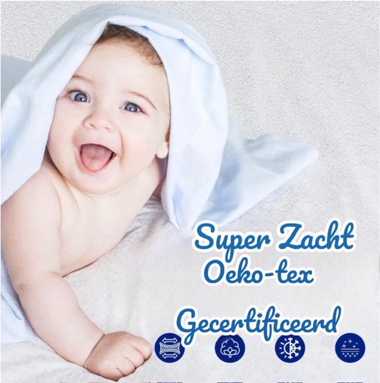 Princess Line Wasbare Waterdichte Kinder-Matrasbeschermer-Waterdicht Badstofhoeslaken-Incontinentie Matrashoes -Ademend -Antibacteriëel - Anti-allergie- Ledikant-Baby- Rondom Elastiek Matrashoogte van 17cm