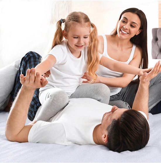 Princess Line Wasbare Waterdichte Matras Topperbeschermer-Waterdicht Badstofhoeslaken- Incontinentie Matrashoes -Ademend -Antibacteriëel - Anti-allergie- Rondom Elastiek Topper hoogte van 17 cm