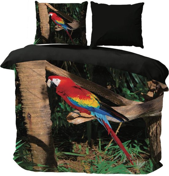 Dekbedovertrek Set -Papegaai + kussenslopen 60x70cm