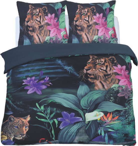 Jungle Tiger Dekbedovertrek set-Ultra soft microPercal dekbedhoes- + kussenslopen 60x70 cm